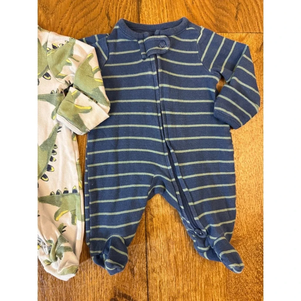 Carters‎ Sleepers Boy Preemie Lot Baby Rompers Outfits Clothes Bundle Zippered